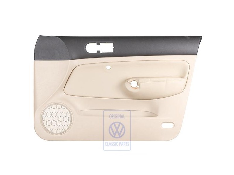 VW Original Revetement De Porte Cuir Noir/Beige Clair - 1J4867012DCFWZ