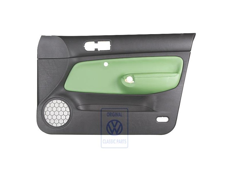 VW Original Revetement De Porte (Cuir) Noir/Vert Cosmic - 1J4867012DCGED