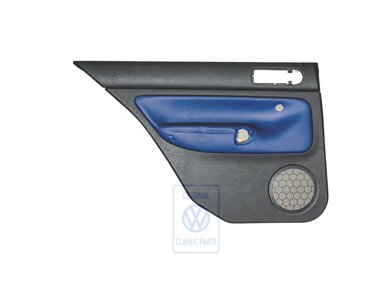 VW Original Revetement De Porte (Cuir) Noir/Orbitblue - 1J6867211AHGEC
