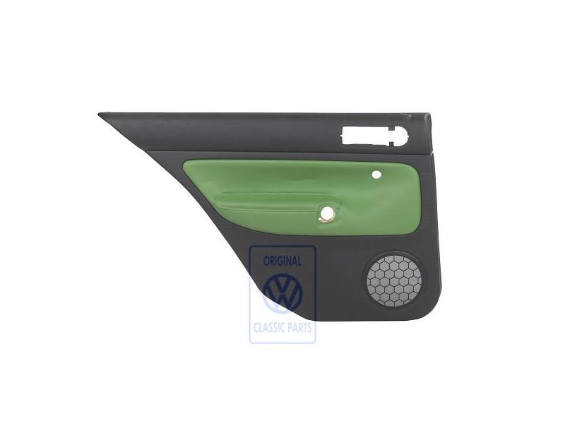 VW Original Revetement De Porte (Cuir) Noir/Vert Cosmic - 1J6867211AHGED