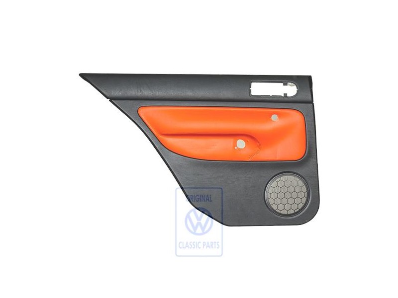 VW Original Revetement De Porte (Cuir) Noir/Orange Tropic - 1J6867211ATGEB
