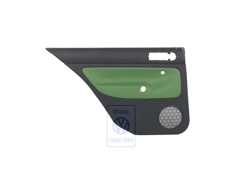 VW Original Revetement De Porte (Cuir) Noir/Vert Cosmic - 1J6867211ATGED
