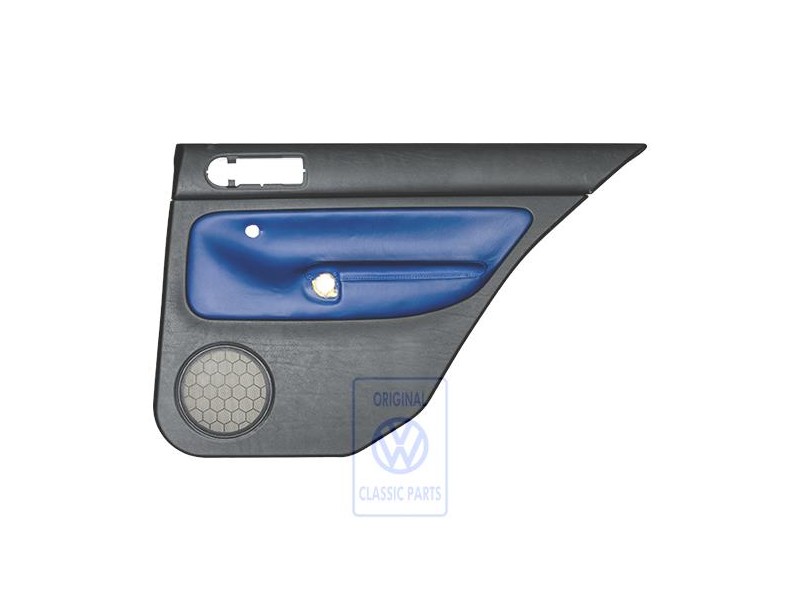 VW Original Revetement De Porte (Cuir) Noir/Orbitblue - 1J6867212AHGEC