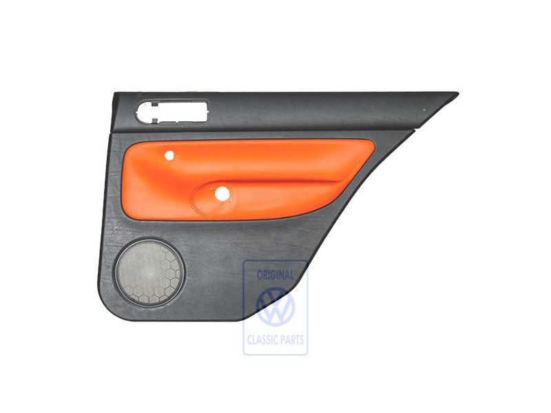 VW Original Revetement De Porte (Cuir) Noir/Orange Tropic - 1J6867212ATGEB