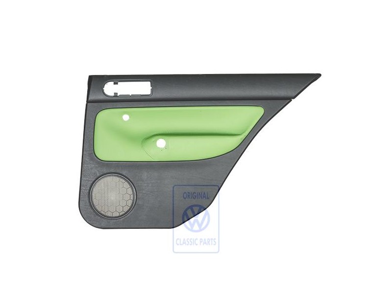 VW Original Revetement De Porte (Cuir) Noir/Vert Cosmic - 1J6867212ATGED