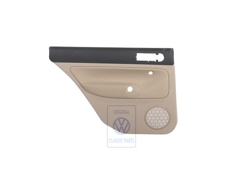 VW Original Revetement De Porte (Cuir) Noir/Beige Clair - 1J9867211AAFWZ