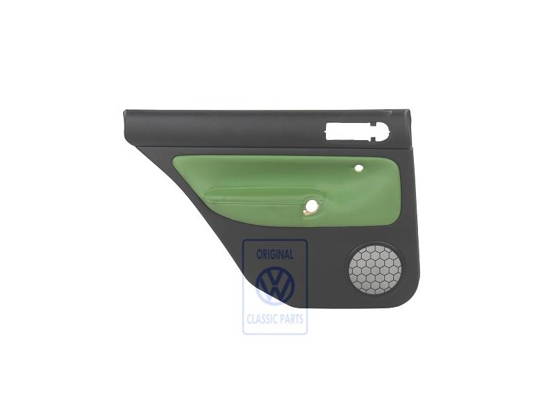 VW Original Revetement De Porte (Cuir) Noir/Vert Cosmic - 1J9867211AAGED