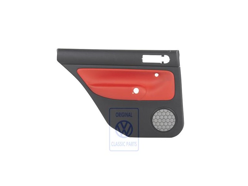VW Original Revetement De Porte (Cuir) Noir/Orange Tropic - 1J9867211ALGEB