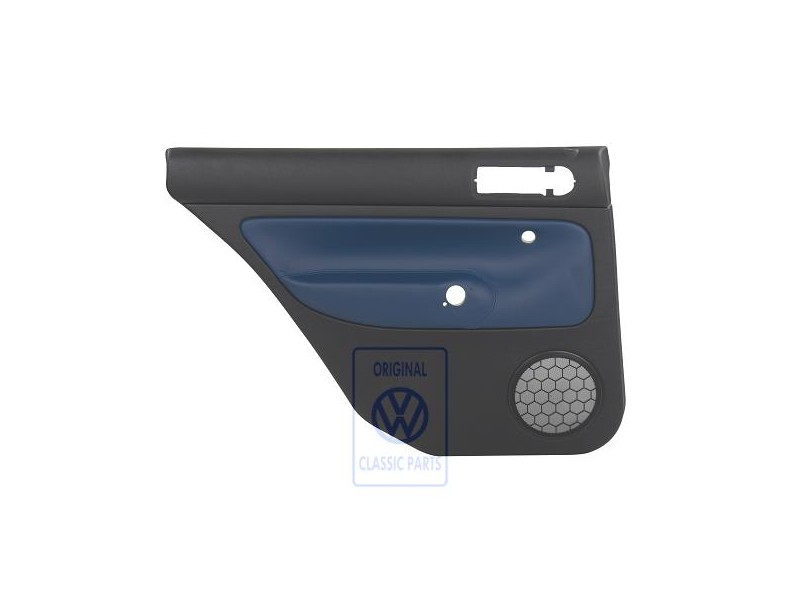 VW Original Revetement De Porte (Cuir) Noir/Orbitblue - 1J9867211ALGEC