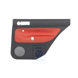 VW Original Revetement De Porte (Cuir) Noir/Orange Tropic - 1J9867212AAGEB