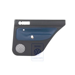 VW Original Revetement De Porte (Cuir) Noir/Orbitblue - 1J9867212AAGEC