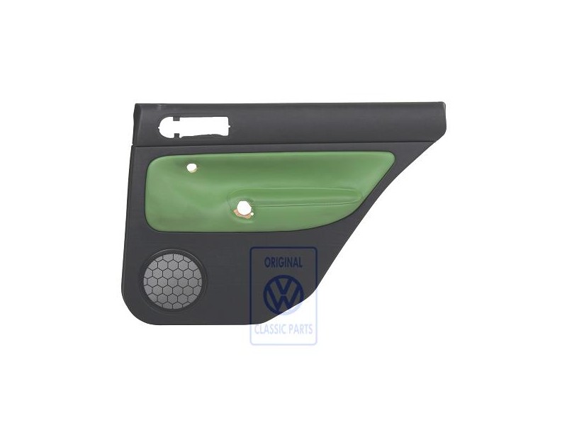 VW Original Revetement De Porte (Cuir) Noir/Vert Cosmic - 1J9867212AAGED