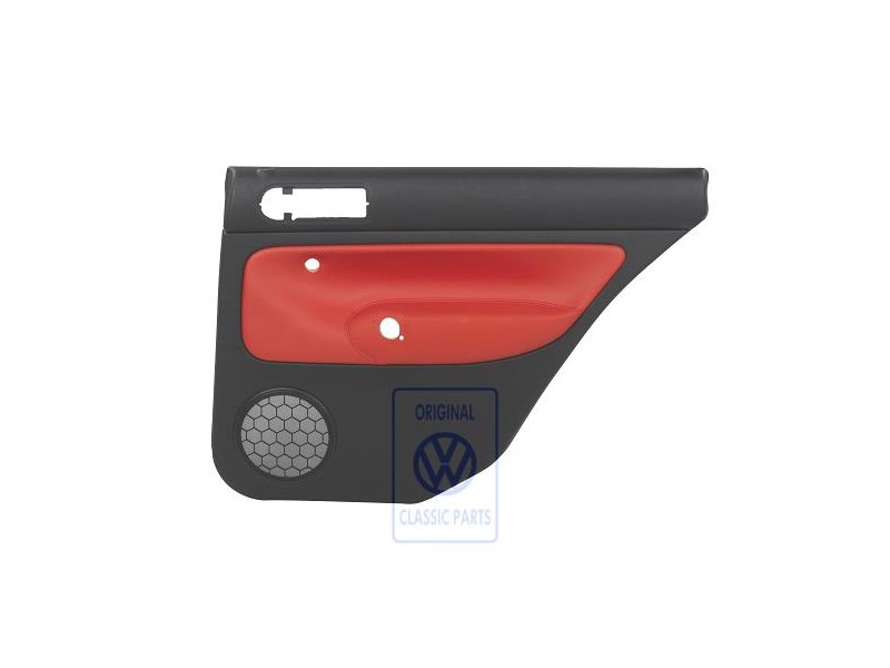 VW Original Revetement De Porte (Cuir) Noir/Orange Tropic - 1J9867212ALGEB