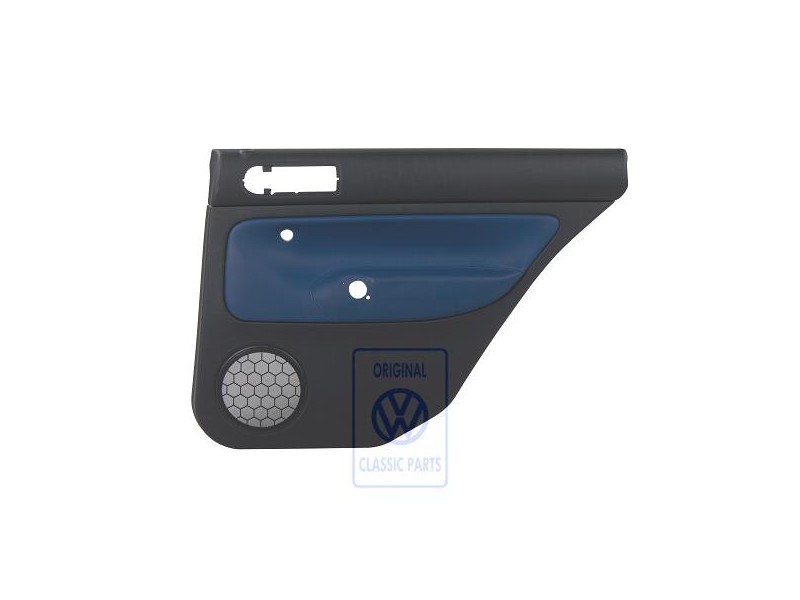 VW Original Revetement De Porte (Cuir) Noir/Orbitblue - 1J9867212ALGEC