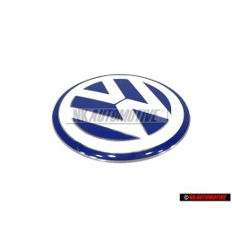 VW Original Couverture Du Moteur Embleme Logo Bleu Blanc - 06A103940G