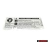 VW Original etiquette remplissage excessif d'huile - 701010002A