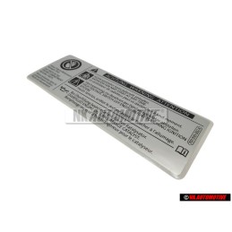 VW Original etiquette remplissage excessif d'huile - 701010002A