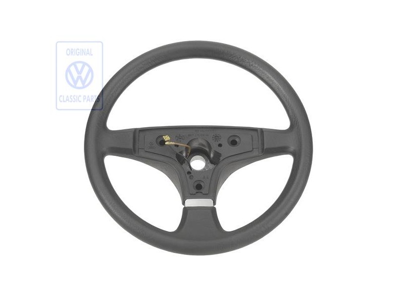VW Original Volant De Direction Sport Noir Satine - 867419091N 01C
