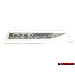 VW Original GTD Côté Embleme Monogramme Logo Noir Chrome - 5G0853688BBCMT