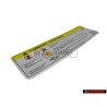 Audi Original Pl.Ident. Attention Tension Elevee - 8K0010520D