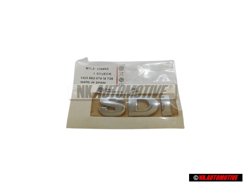 VW Original SDI Arrière Embleme Monogramme Logo Chrome - 1K0853675M 739