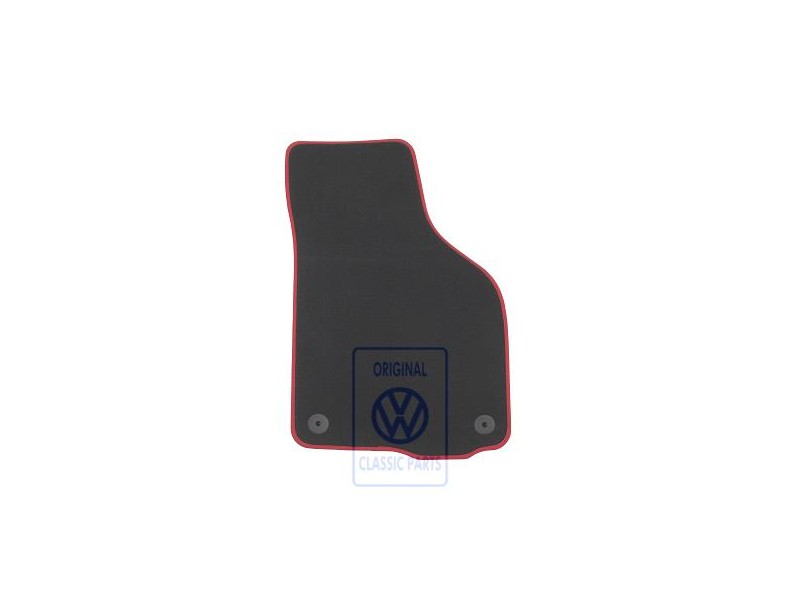 VW Original Tapis Anthracite/Rouge Flash - 1K1864436K WNS
