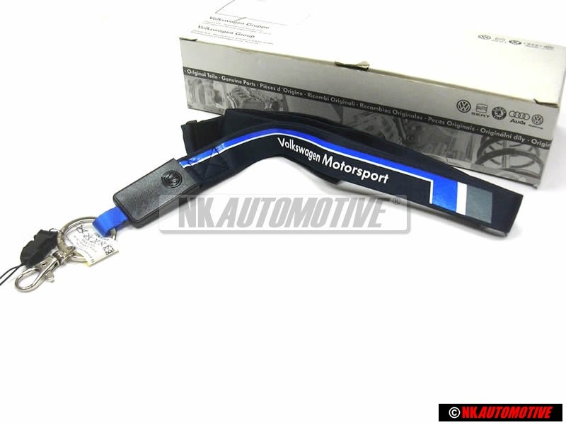 VW Original Ruban Porte-Cles Bleu Fonce - 5GV087610 530