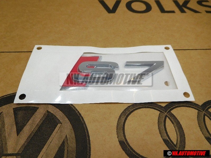 Audi Original S7 Arrière Embleme Monogramme Logo Chrome Rouge - 4G8853735 2ZZ