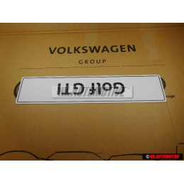 VW Original Golf GTI Plaque De Police (Reflechiss.) - 5K0071801H