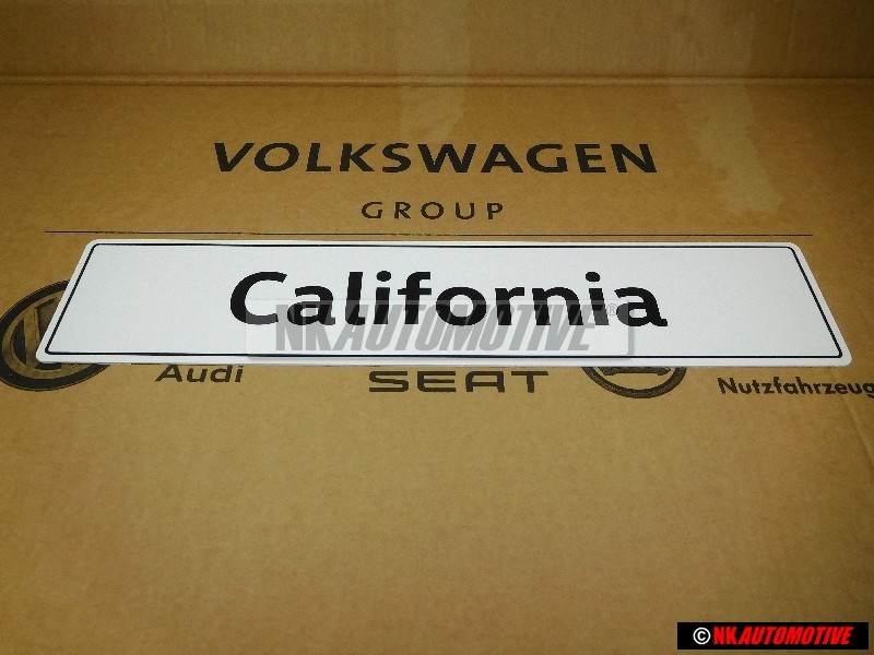 VW Original California Plaque De Police (Reflechiss.) - 7H7071801A