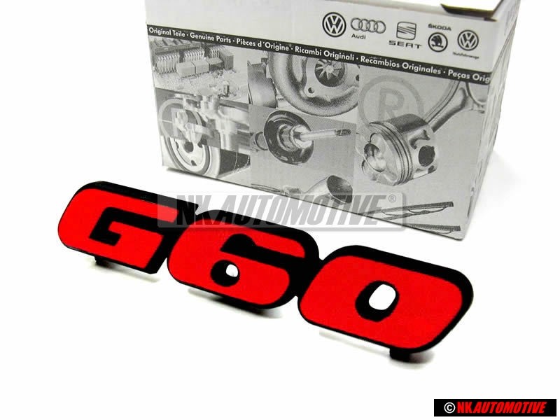 VW Original G60 Avant Embleme Monogramme Logo Rouge - 191853679N QN5