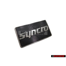 VW Original SYNCRO Côté Embleme Monogramme Logo Argent Brossé - 191853688K GX2