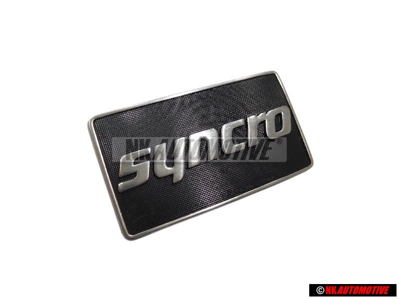 VW Original SYNCRO Côté Embleme Monogramme Logo Argent Brossé - 191853688K GX2