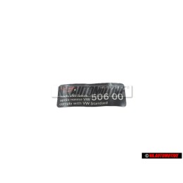 VW Original Etiquette 'Huile Selon Norme Vw' - 7D0010258H