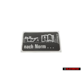 VW Original Etiquette 'Huile Selon Norme Vw' - 028010262Q