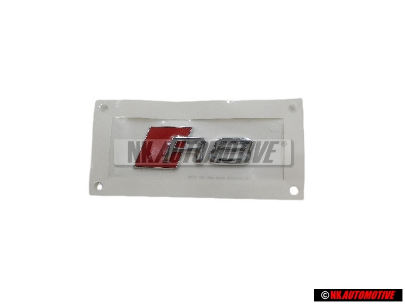 Audi Original R8 Côté Embleme Monogramme Logo Chrome Rouge - 4S0853736 2ZZ