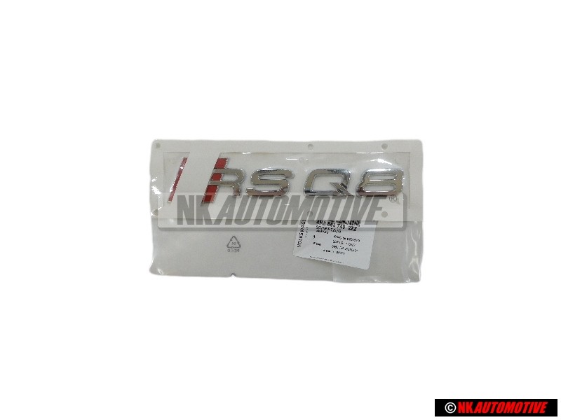 Audi Original RSQ8 Arrière Embleme Monogramme Logo Chrome Rouge - 4M8853740 2ZZ