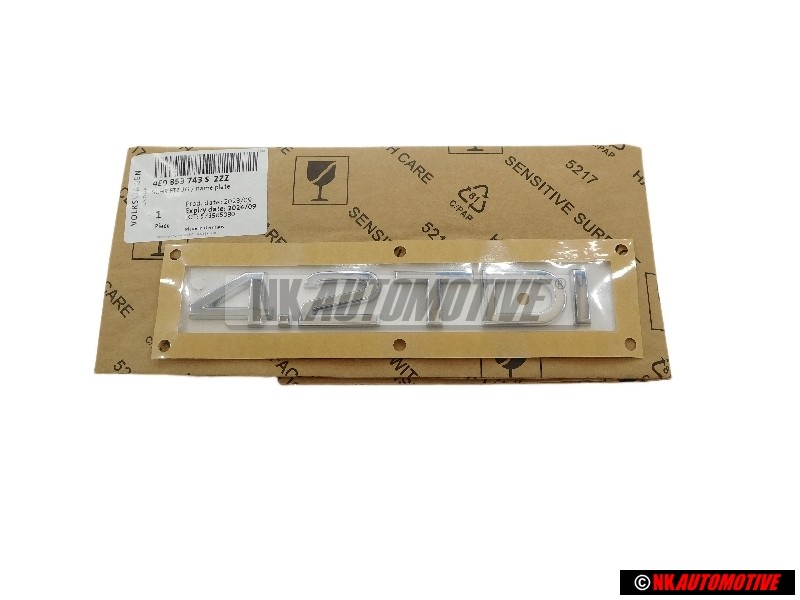 Audi Original 4.2 TDI Arrière Embleme Monogramme Logo Chrome - 4E0853743S 2ZZ