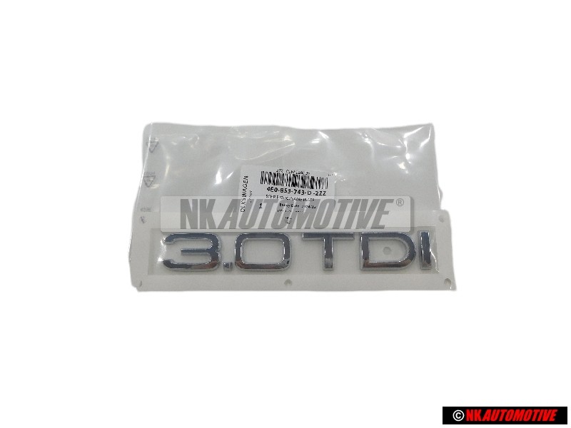 Audi Original 3.0 TDI Arrière Embleme Monogramme Logo Chrome - 4E0853743D 2ZZ