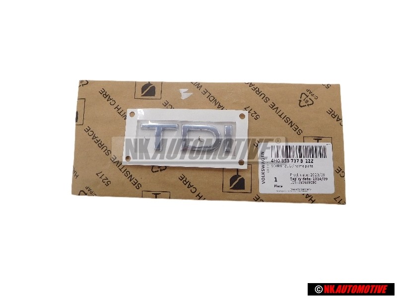 Audi Original TDI Arrière Embleme Monogramme Logo Chrome - 4H0853737B 2ZZ