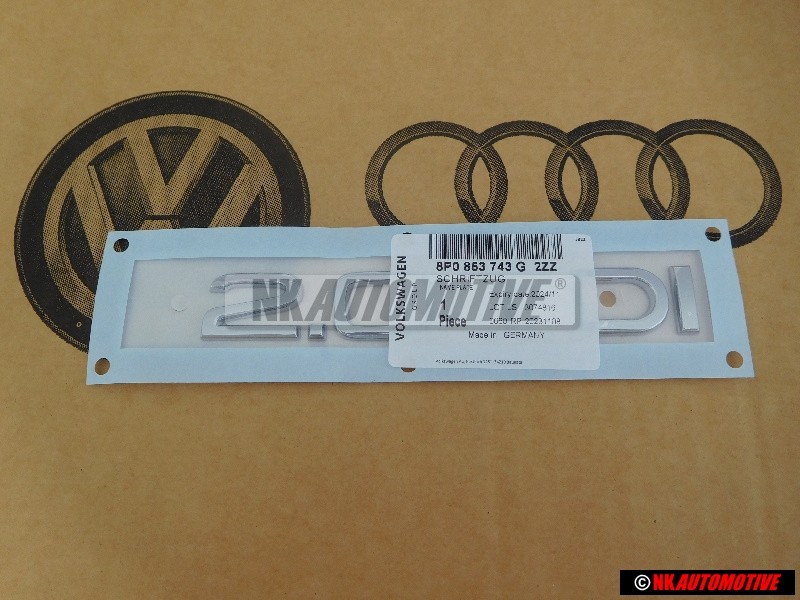 Audi Original 2.0 TDI Arrière Embleme Monogramme Logo Chrome - 8P0853743G 2ZZ