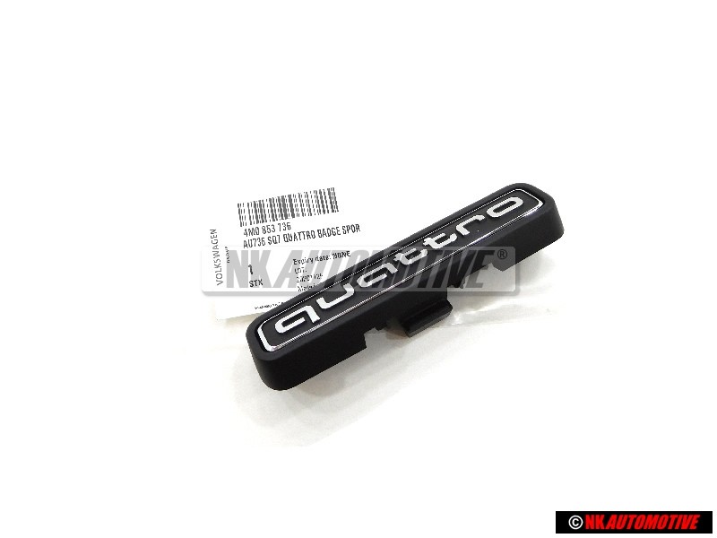 Audi Original QUATTRO Avant Embleme Monogramme Logo Noir Chrome - 4M0853736