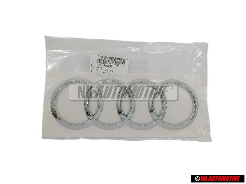 Audi Original Anneaux Arrière Embleme Logo Chrome - 4M0853742 2ZZ