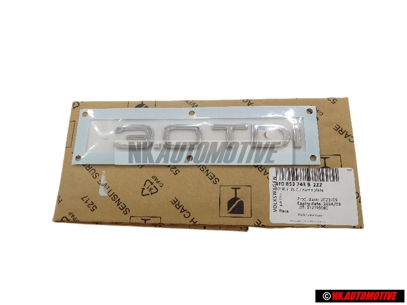 Audi Original 3.0 TDI Arrière Embleme Monogramme Logo Chrome - 4F0853743B 2ZZ