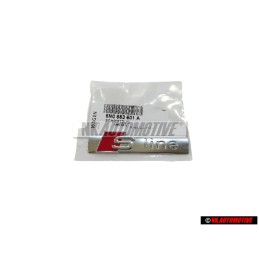 Audi Original S-LINE Côté Embleme Monogramme Logo Chrome Rouge - 8N0853601A