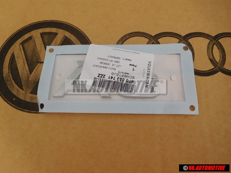 Audi Original A6 Arrière Embleme Monogramme Logo Chrome - 4F0853741 2ZZ