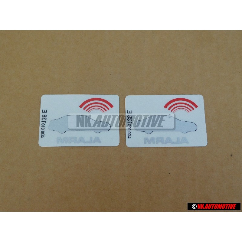 2x Audi Original Etiquette Alarm - 4D0010138E
