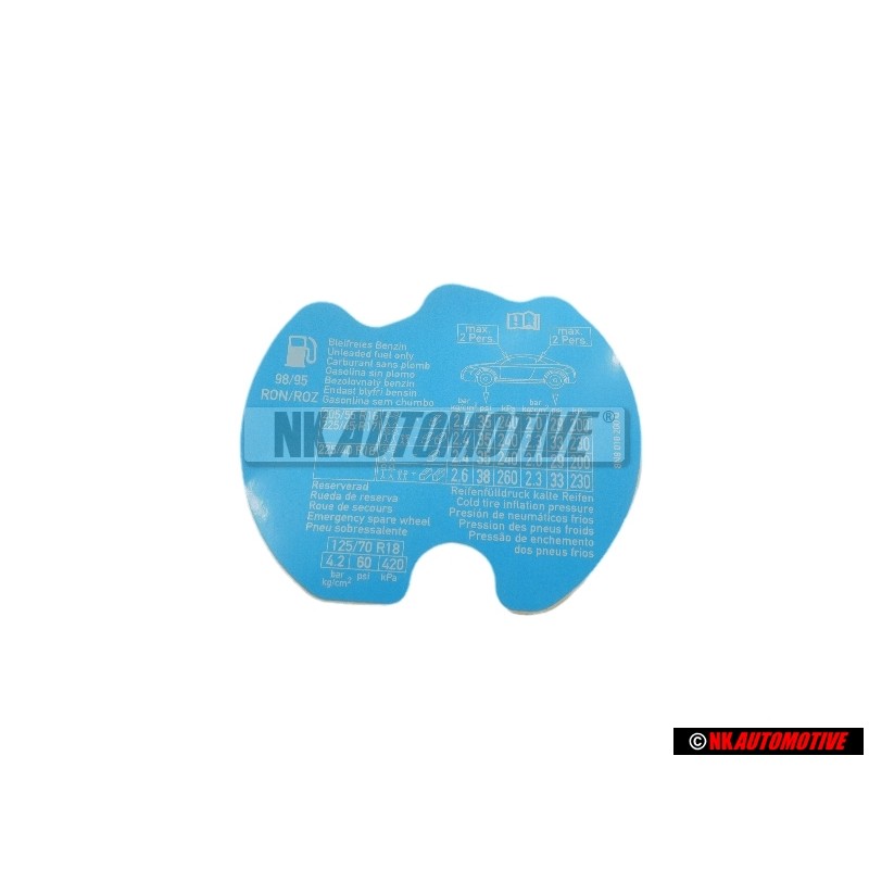 Audi Original Plaque D'Identification Pression A Froid - 8N8010200Q