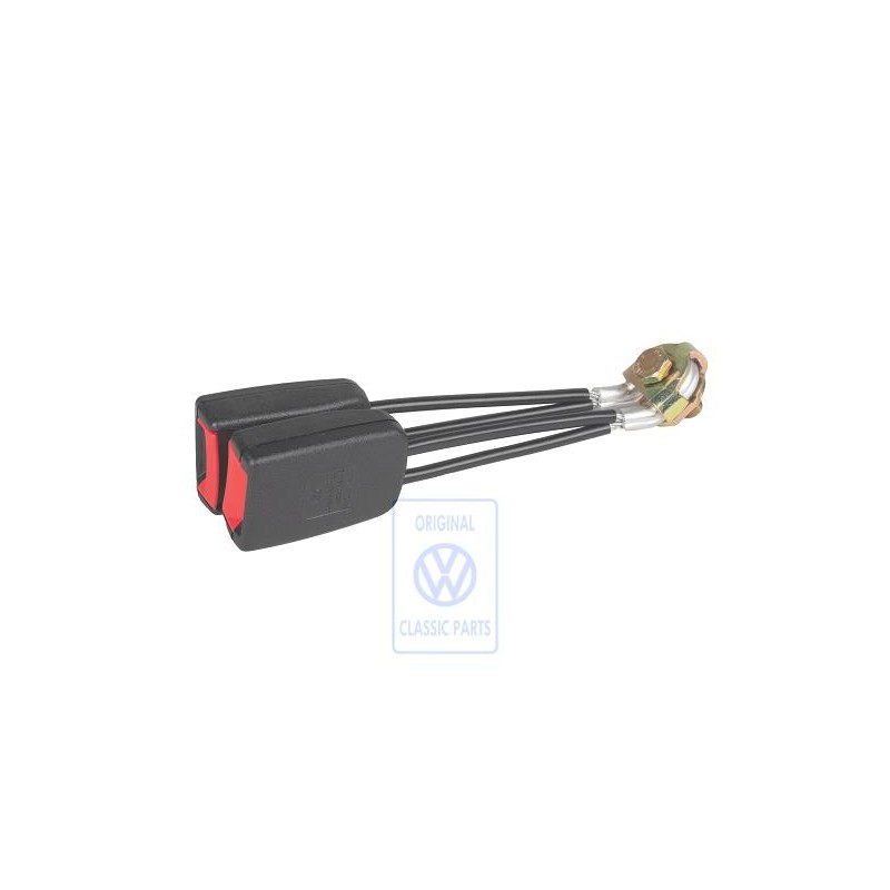 VW Original Attache Double Noir Satin/Rouge Feu - 1C0857488 FCN