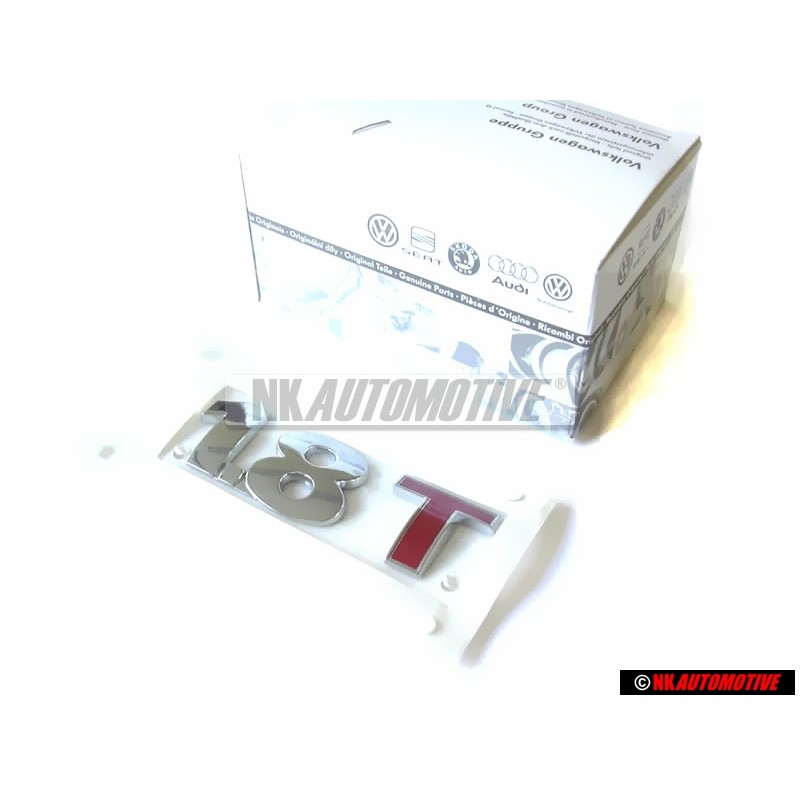 VW Original 1.8T Arrière Embleme Monogramme Logo Chrome Rouge - 1J0853675AGGQF